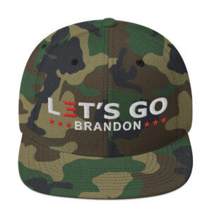 let's go brandon snapback camo hat