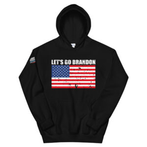 black let's go brandon unisex hoodie