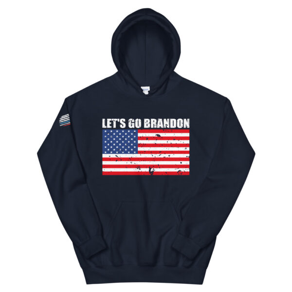 navy let's go brandon unisex hoodie